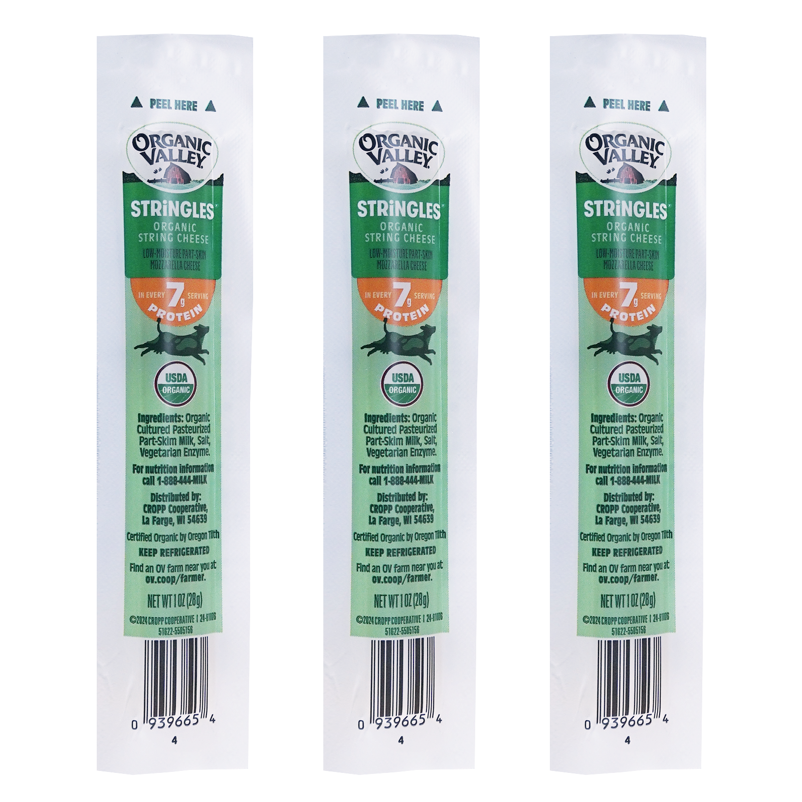 Certified Organic String Cheese from the USA (3pc-6pc) - Horizon Farms