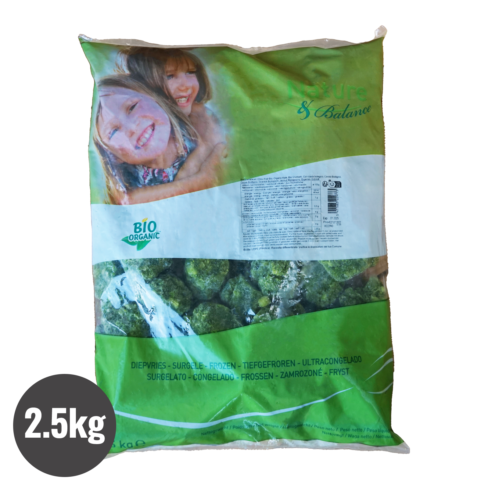 Certified Organic Frozen Kale from Belgium (1kg - 2.5kg) - Horizon Farms