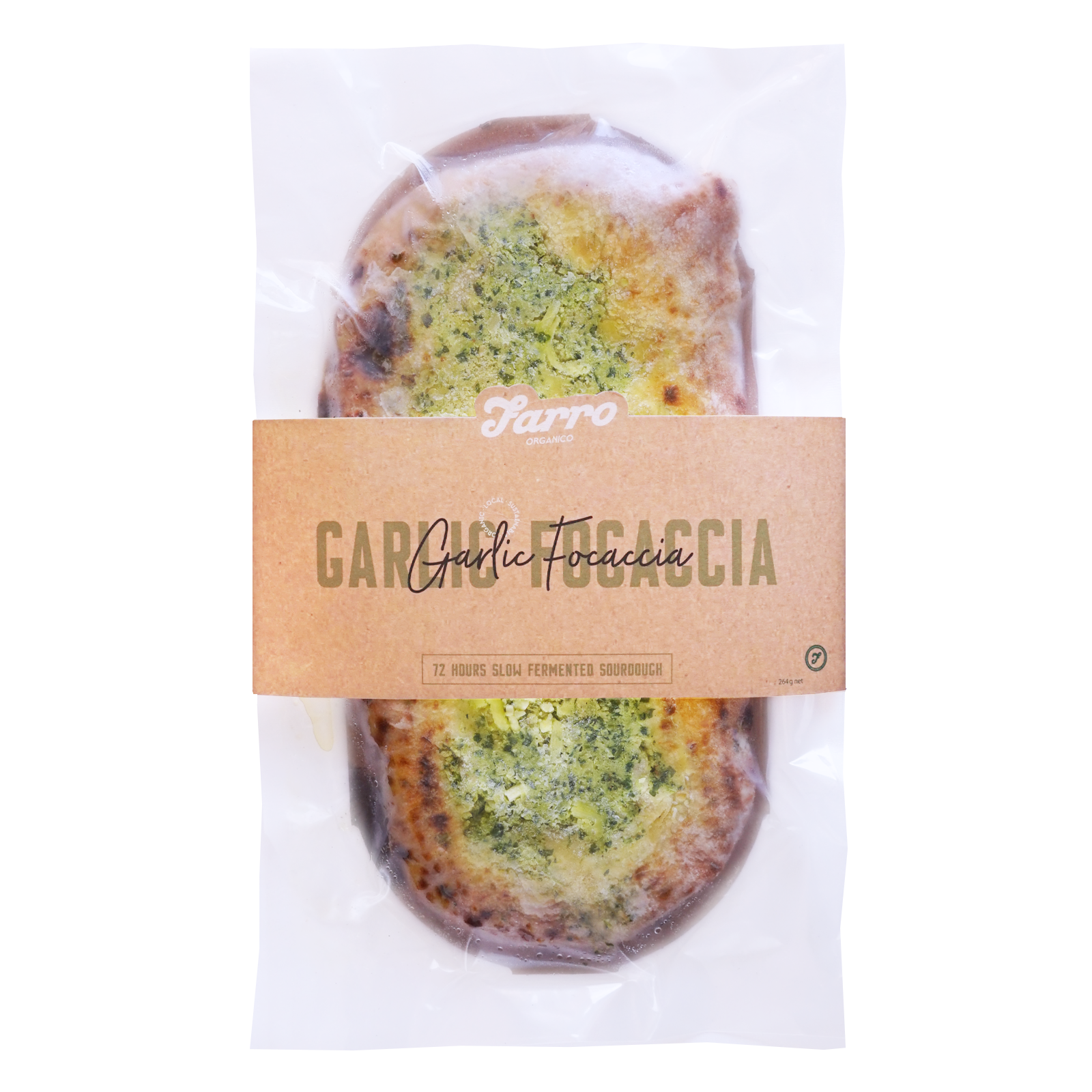 All-Natural Spelt Garlic Focaccia from Australia (264g) - Horizon Farms