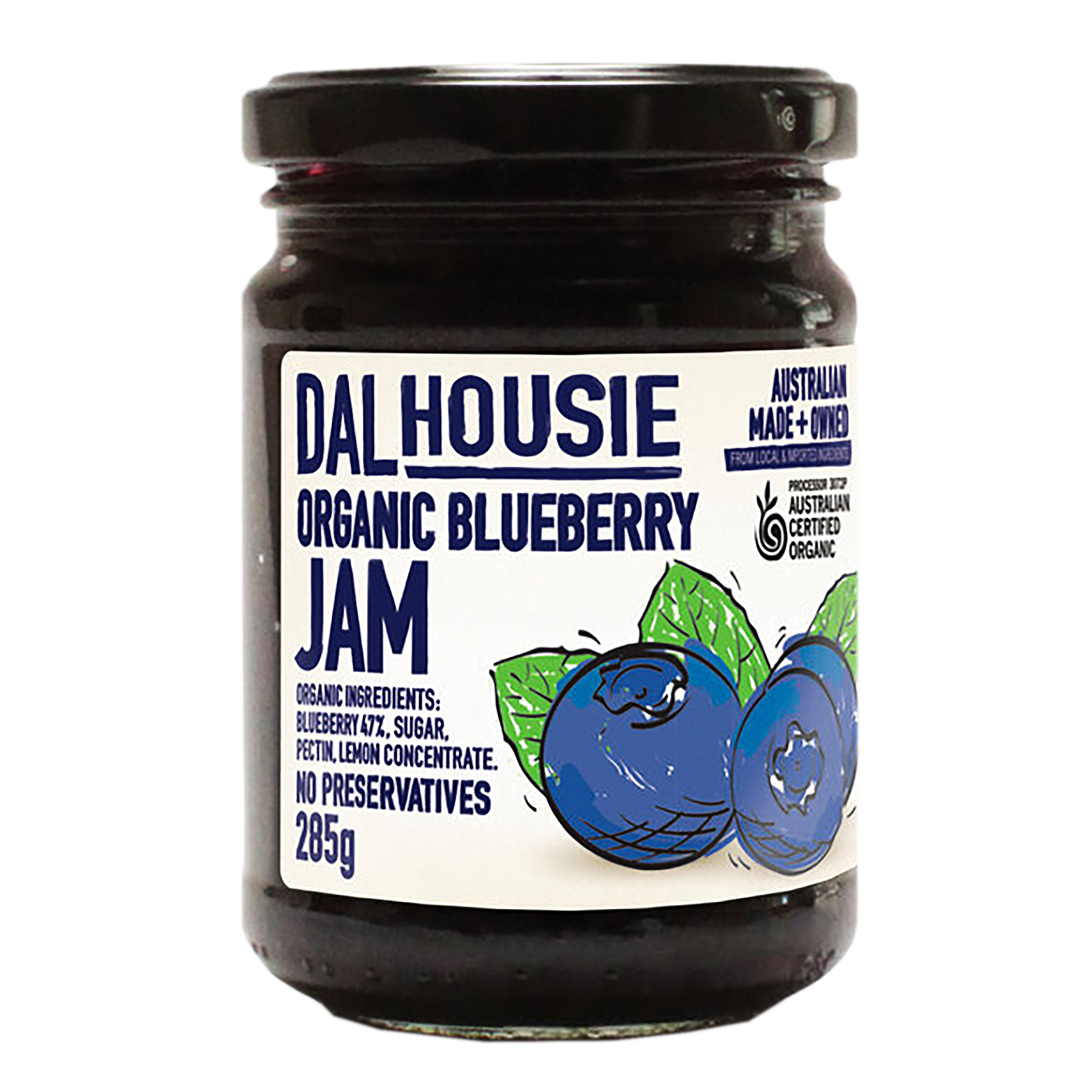 Certified Organic Blueberry Jam from Australia (285g) - Horizon Farms