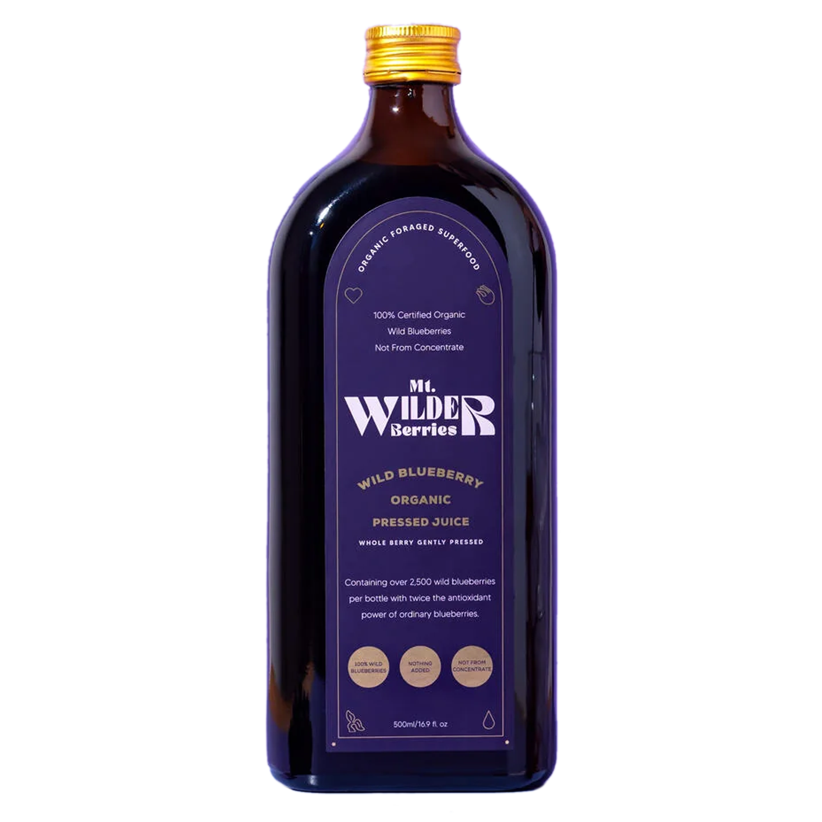 Organic Pure Wild Blueberry Juice from Sweden (500ml) - Horizon Farms