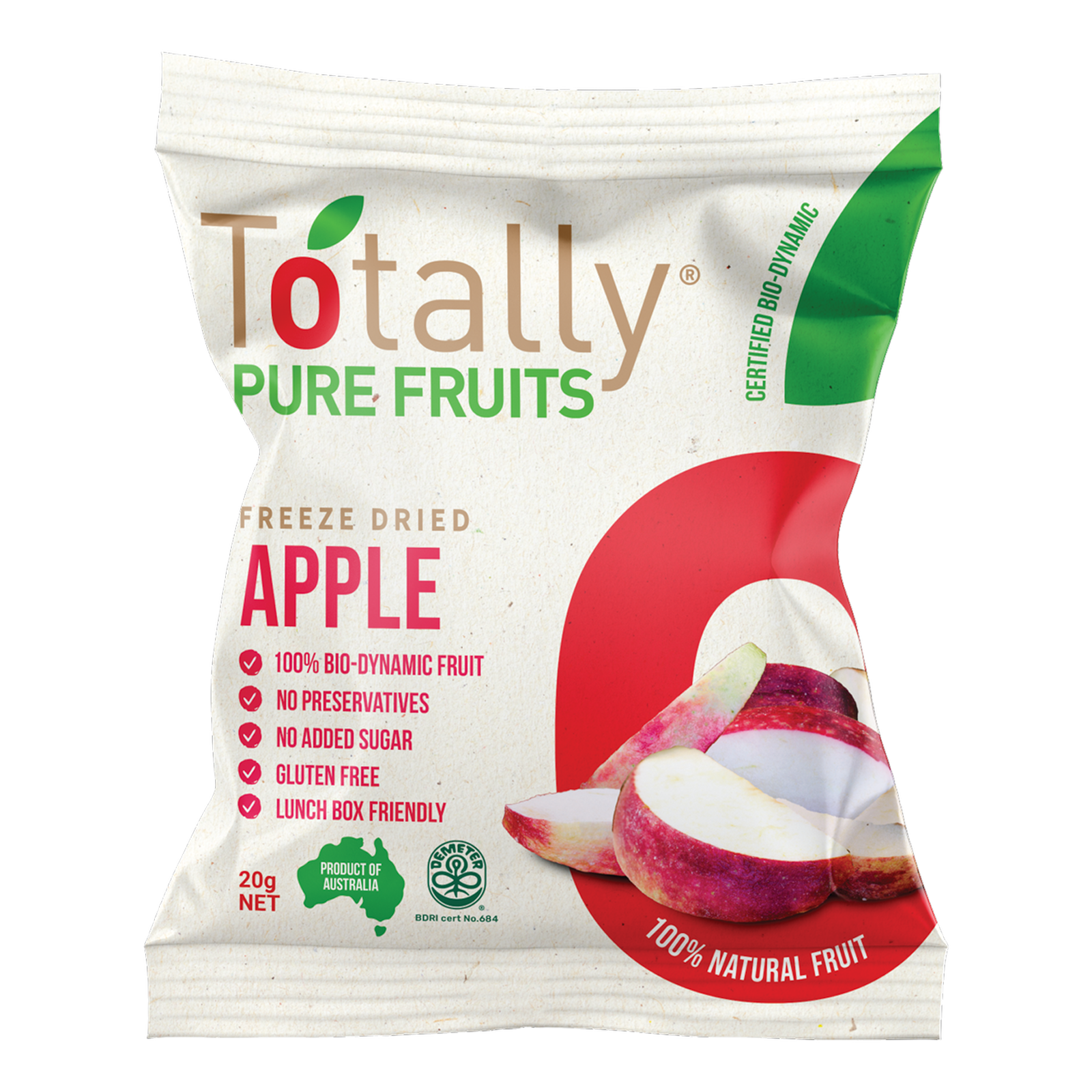Certified Organic Freeze-Dried Apple Slices from Australia (20g)