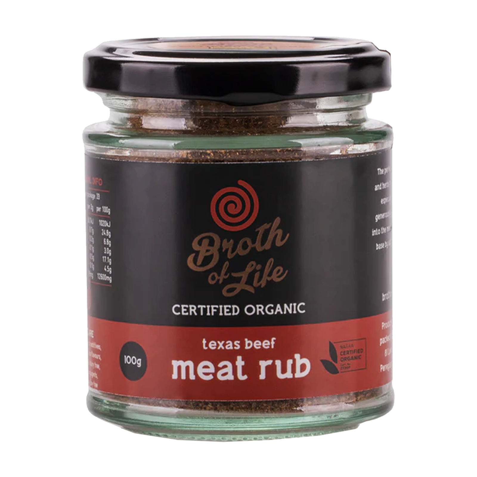 Organic Texas BBQ Beef Bone Broth Meat Rub (100g) - Horizon Farms