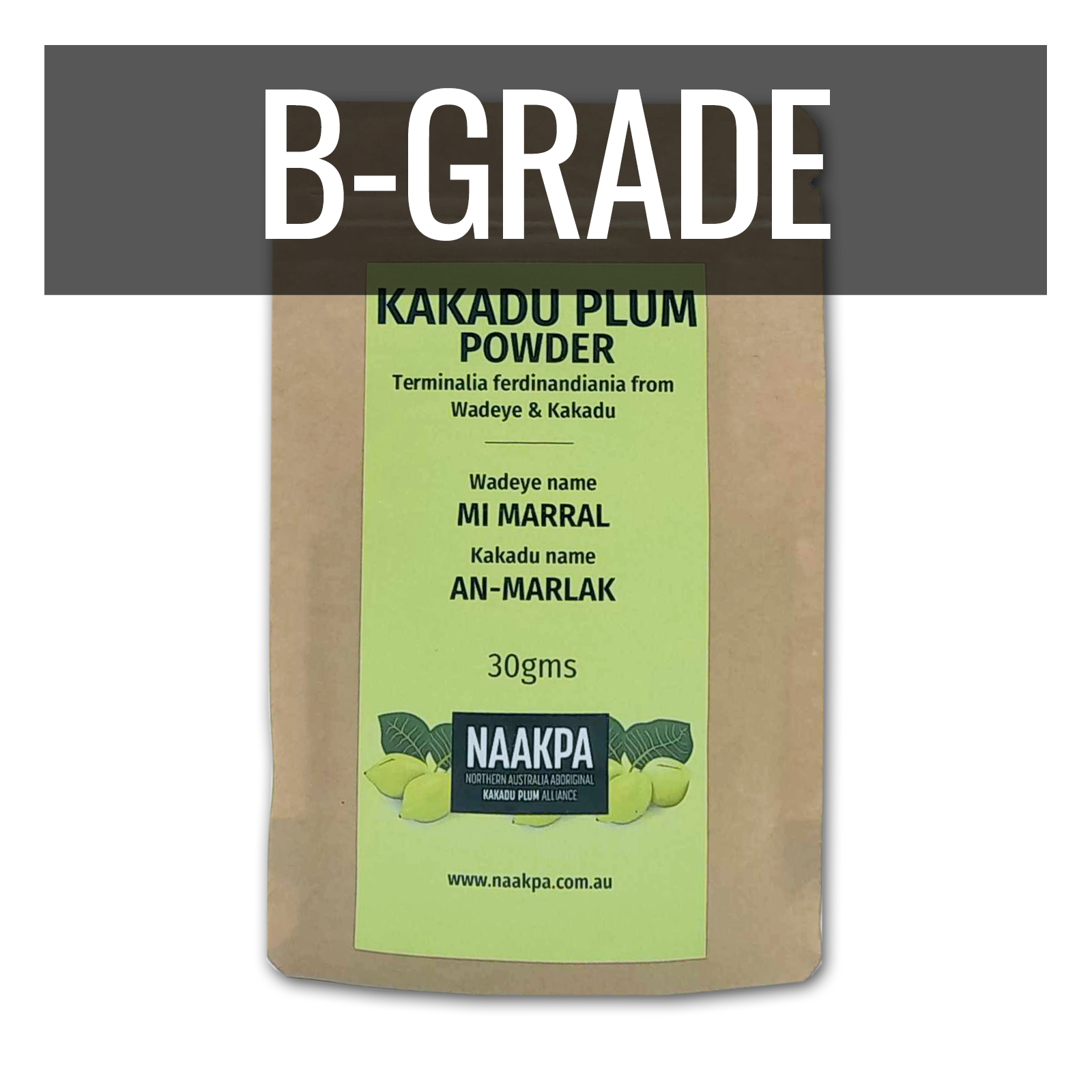 All-Natural Nasty-Free Vitamin C Kakadu Plum Powder B-Grade (30g/30 Servings) Best By: October 1st, 2025