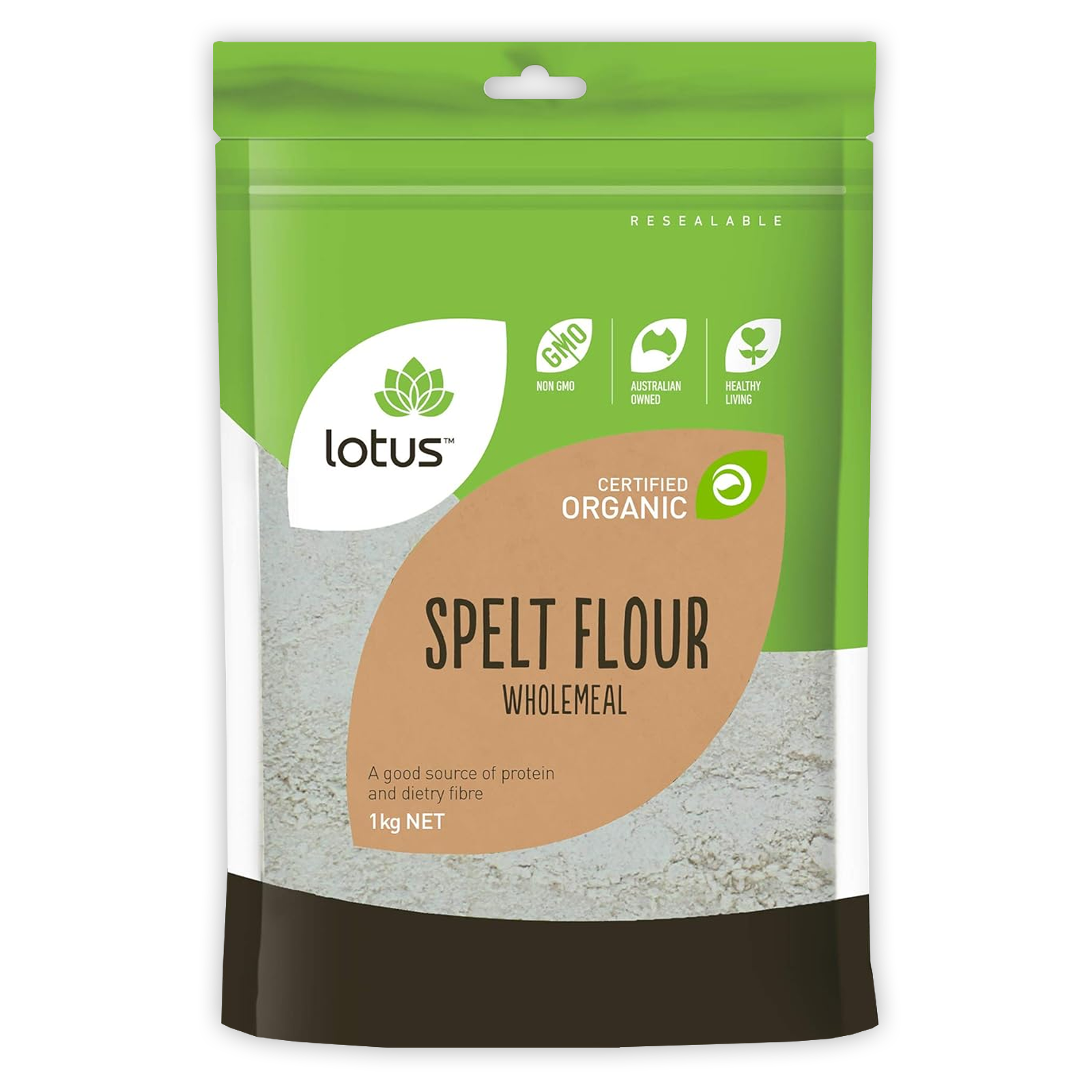 Certified Organic Wholemeal Spelt Flour from Australia (1kg) - Horizon Farms