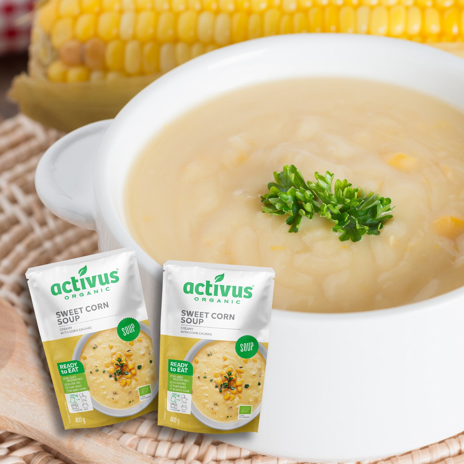 Certified Organic Sweet Corn Soup (800g) - Horizon Farms