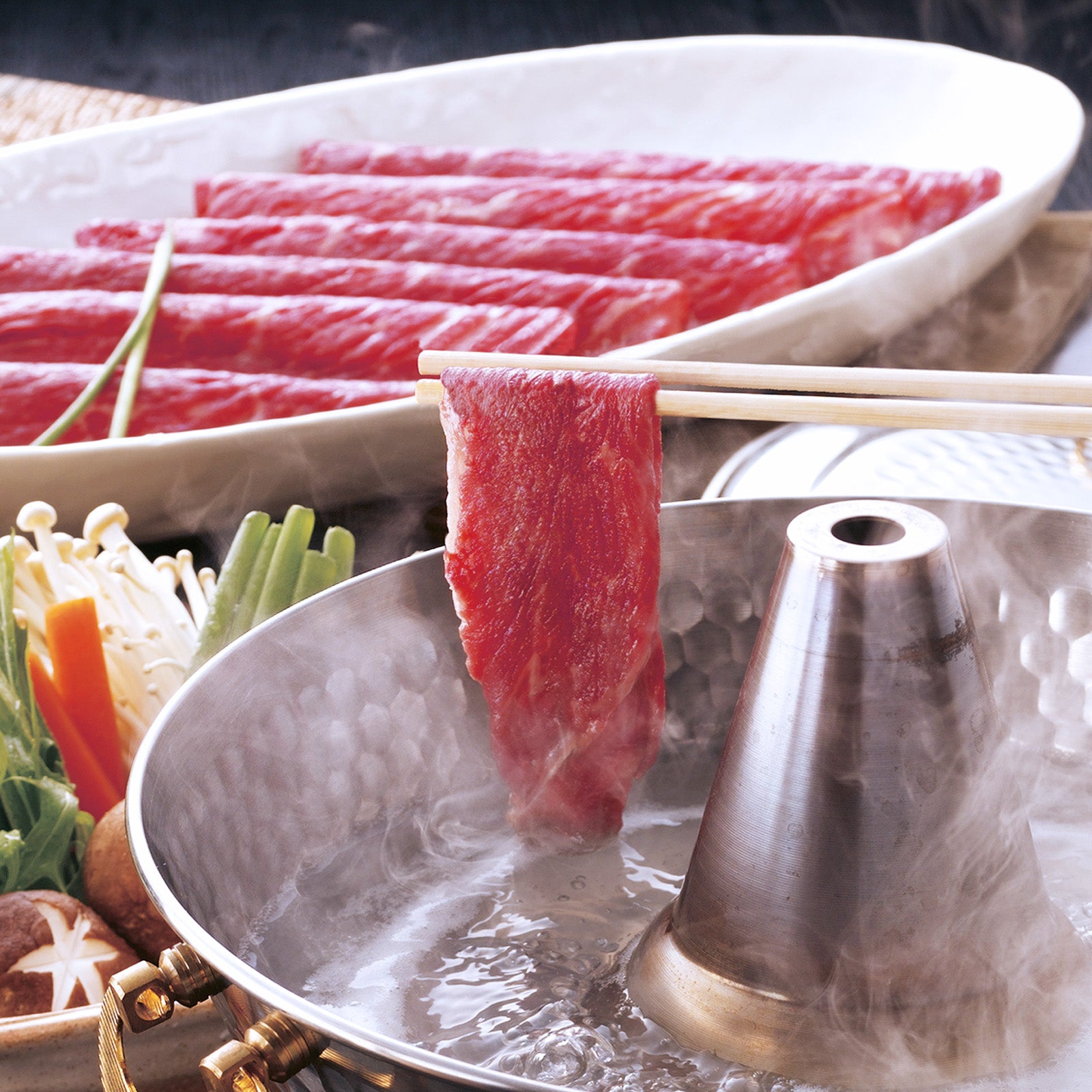 Japanese Range-Free Wagyu Beef Shank Slices for Shabu-Shabu from Iwate (300g) - Horizon Farms