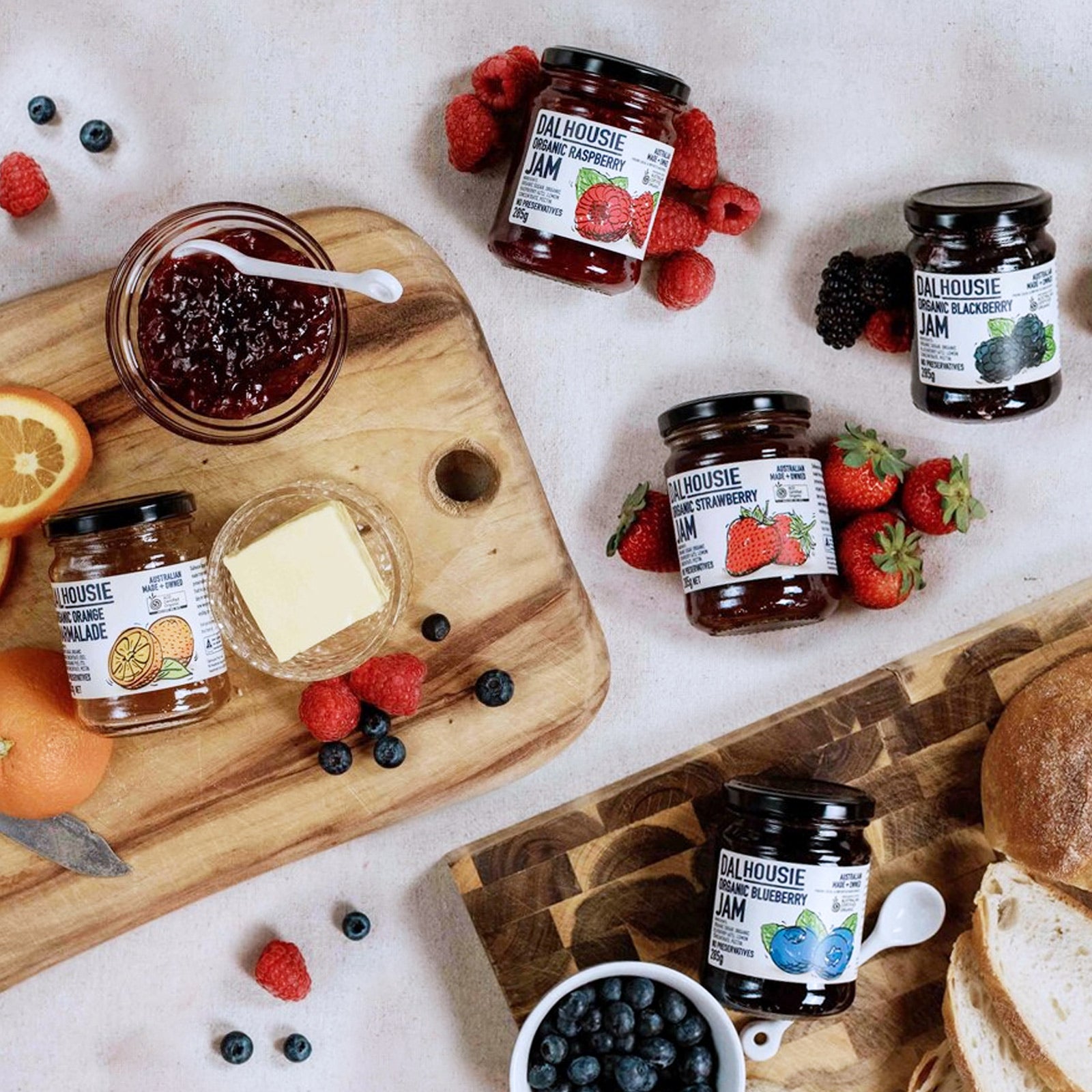 Certified Organic Jam 5-Pack Set from Australia (285g x 5) - Horizon Farms