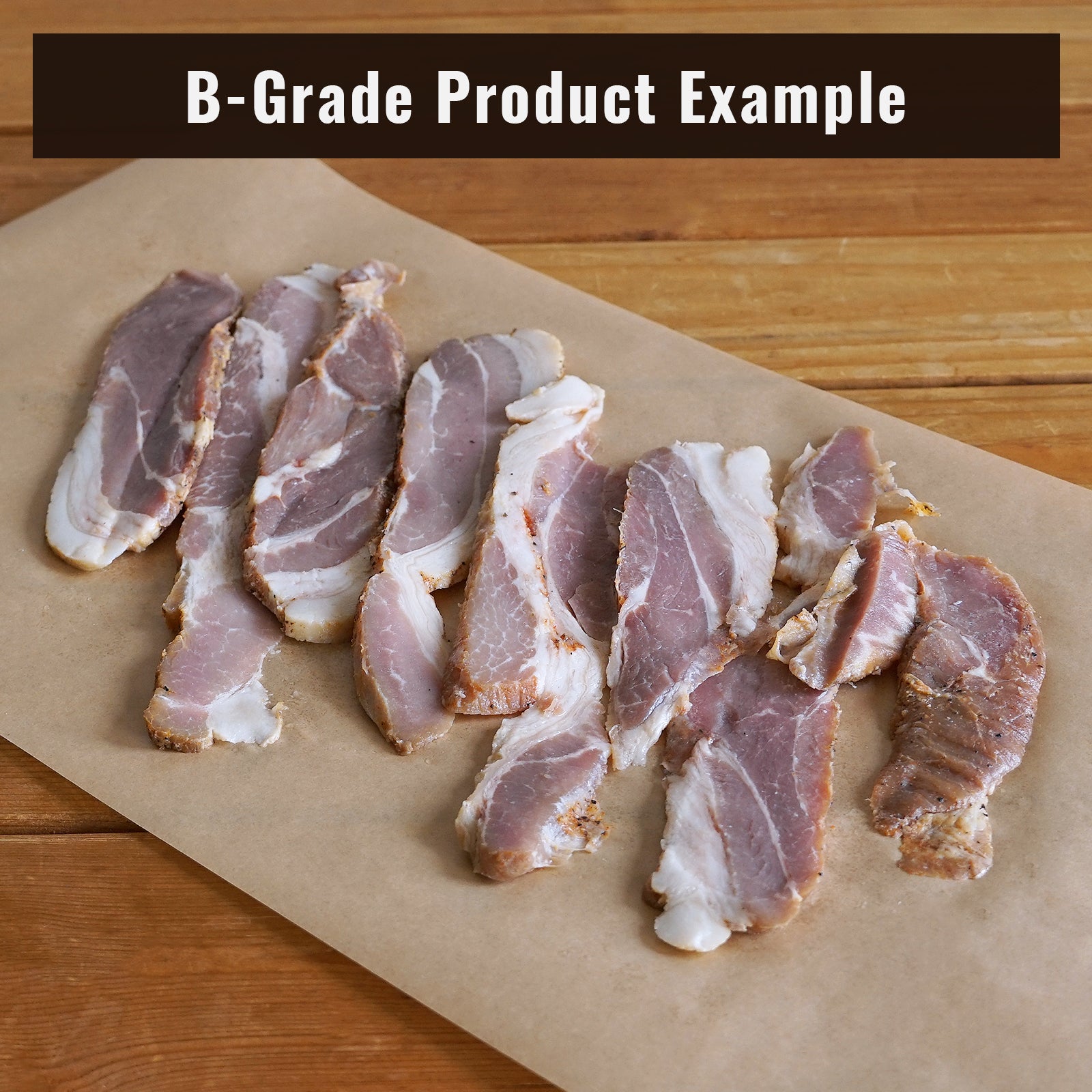 All-Natural Bacon Slices from Pork or Beef B-Grade (200g)
