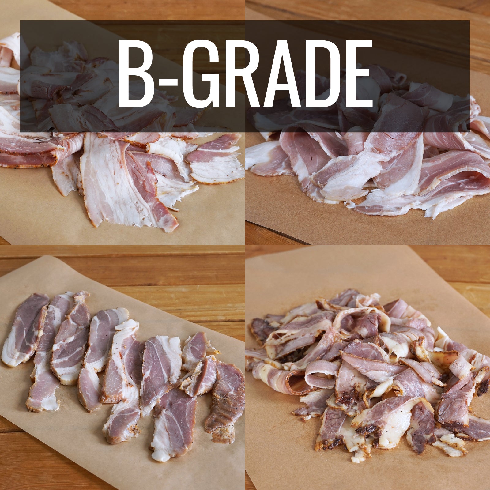 All-Natural Bacon Slices from Pork or Beef B-Grade (200g)