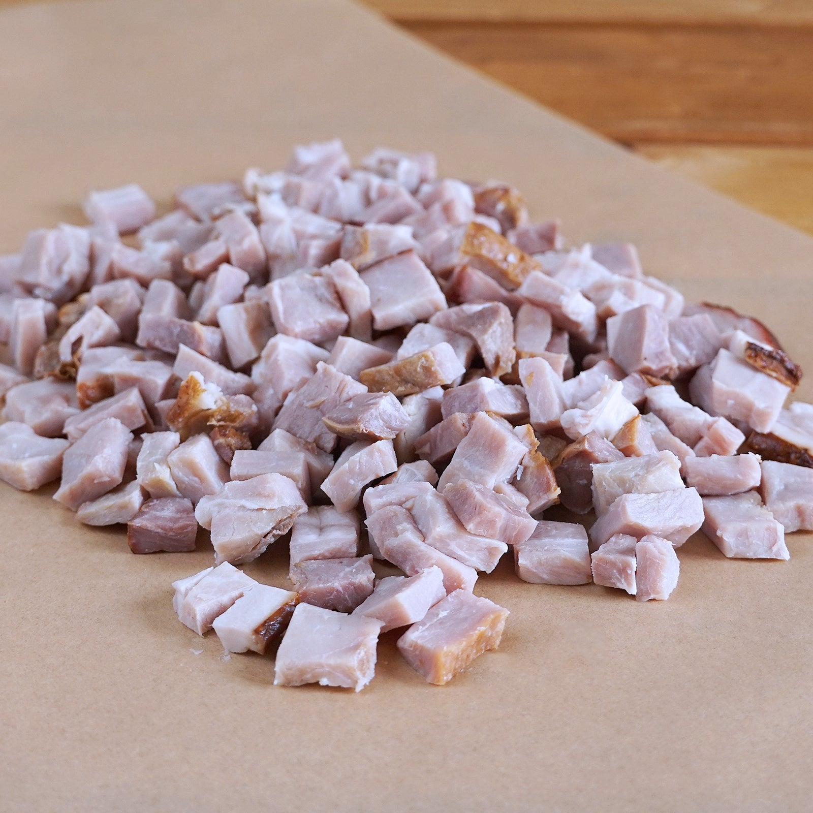 All-Natural Sugar-Free Free-Range Pork Thigh Smoked Ham Dice Cuts (200g) - Horizon Farms