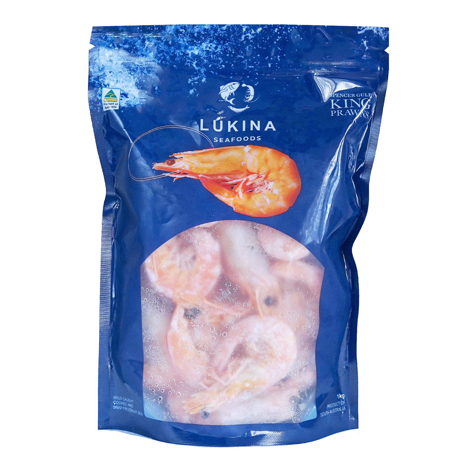 Wild-Caught All-Natural Pre-Cooked Shell-On King Prawns from Australia (1kg) - Horizon Farms