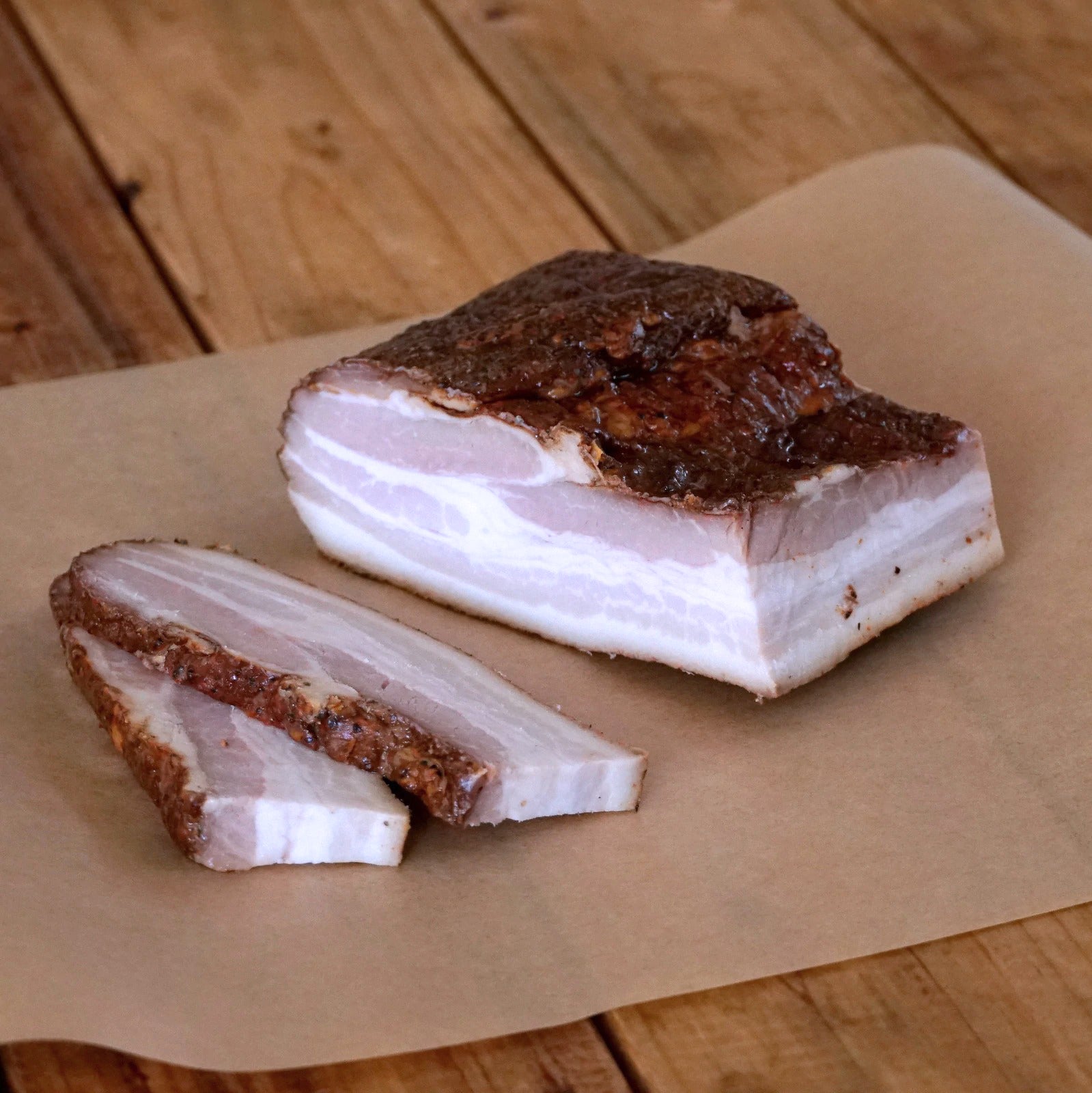 All-Natural Sugar-Free Free-Range Pork Smoked Bacon Block (200g) - Horizon Farms
