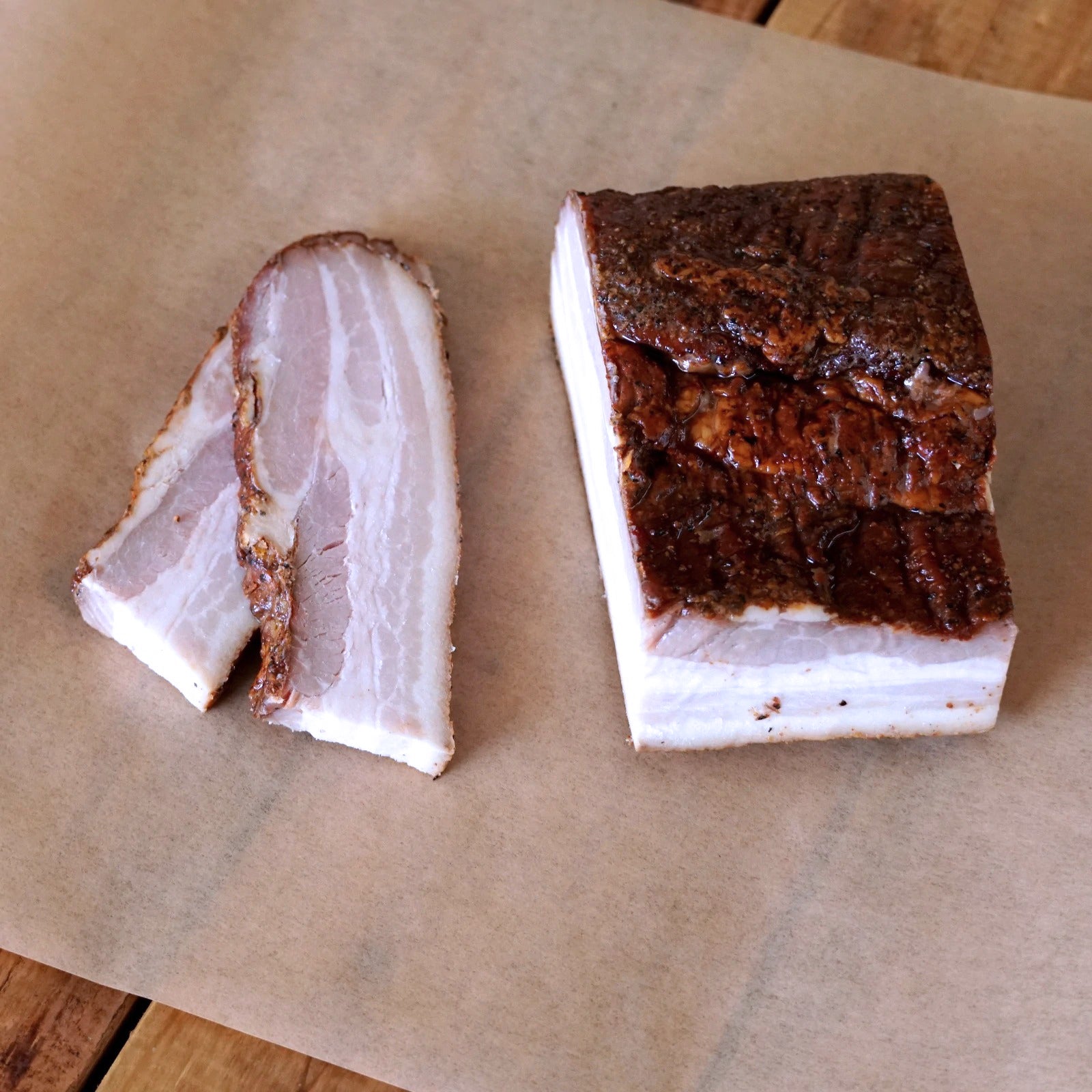 All-Natural Sugar-Free Free-Range Pork Smoked Bacon Block (200g) - Horizon Farms