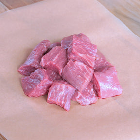 Morgan Ranch USDA Prime Beef Filet Steak Cubes (250g) - Horizon Farms