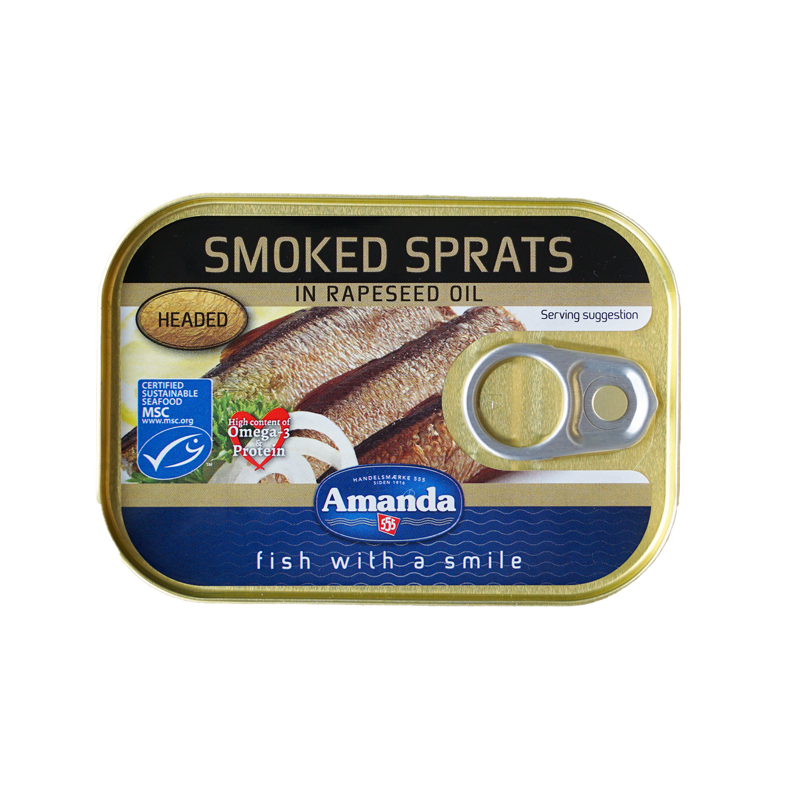 MSC Certified BPA-Free Wild-Caught Canned Smoked Sprats in Oil (110g x 4) - Horizon Farms
