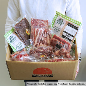 Curated Set of Breakfast Meat & Fruits Essentials (8 Types, 22 Items, 8.8kg) - Horizon Farms