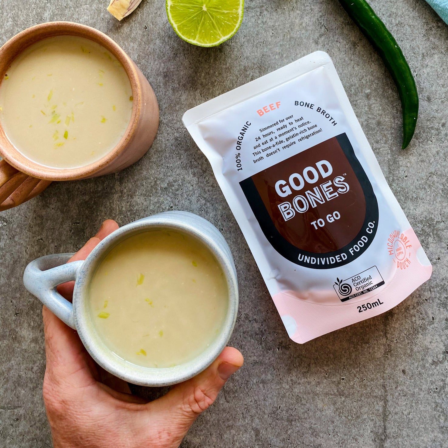 Certified Organic Beef Bone Broth (250ml) - Horizon Farms