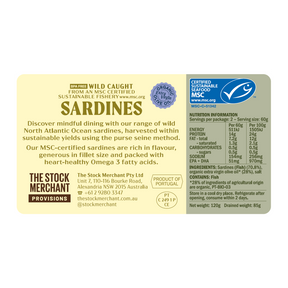 MSC Certified BPA-Free Wild-Caught Canned Sardines in Extra Virgin Olive Oil (120g x 5) - Horizon Farms