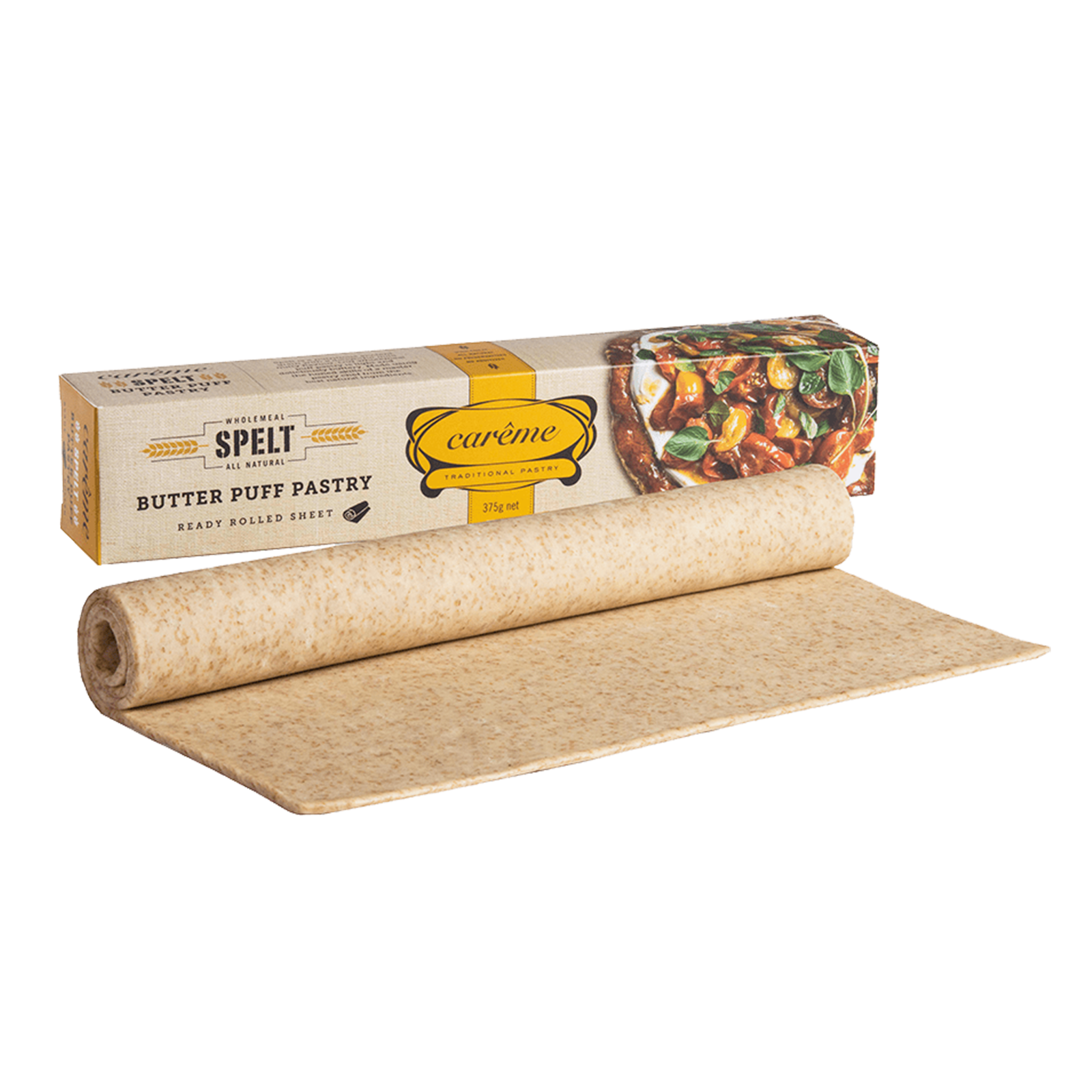 All-Natural Spelt Wholemeal Butter Puff Pastry Sheet from Australia (27cm x 36cm) - Horizon Farms