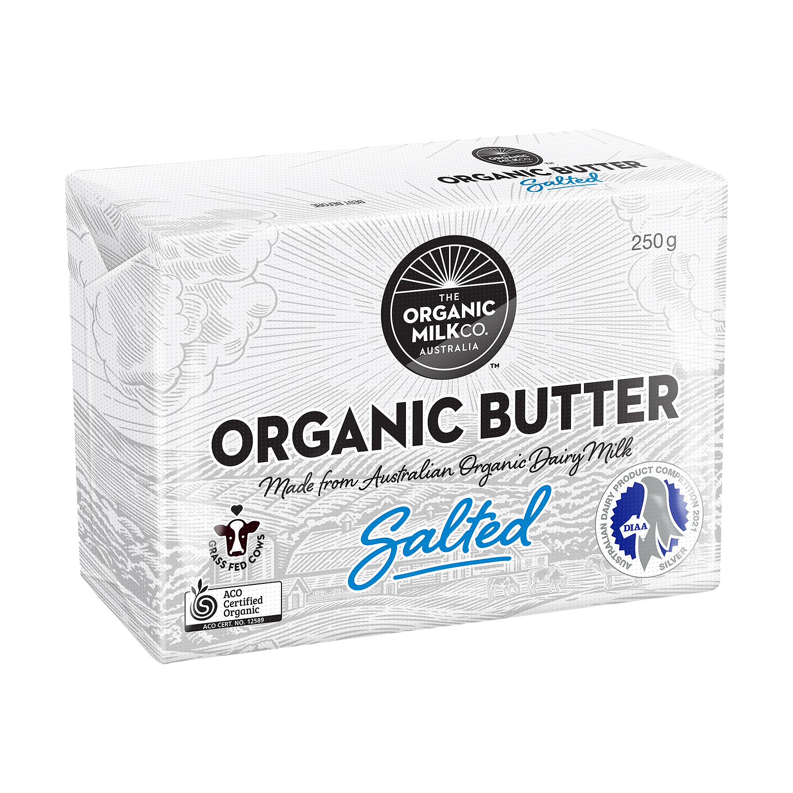 Certified Organic Grass-Fed Salted Butter (250g) - Horizon Farms