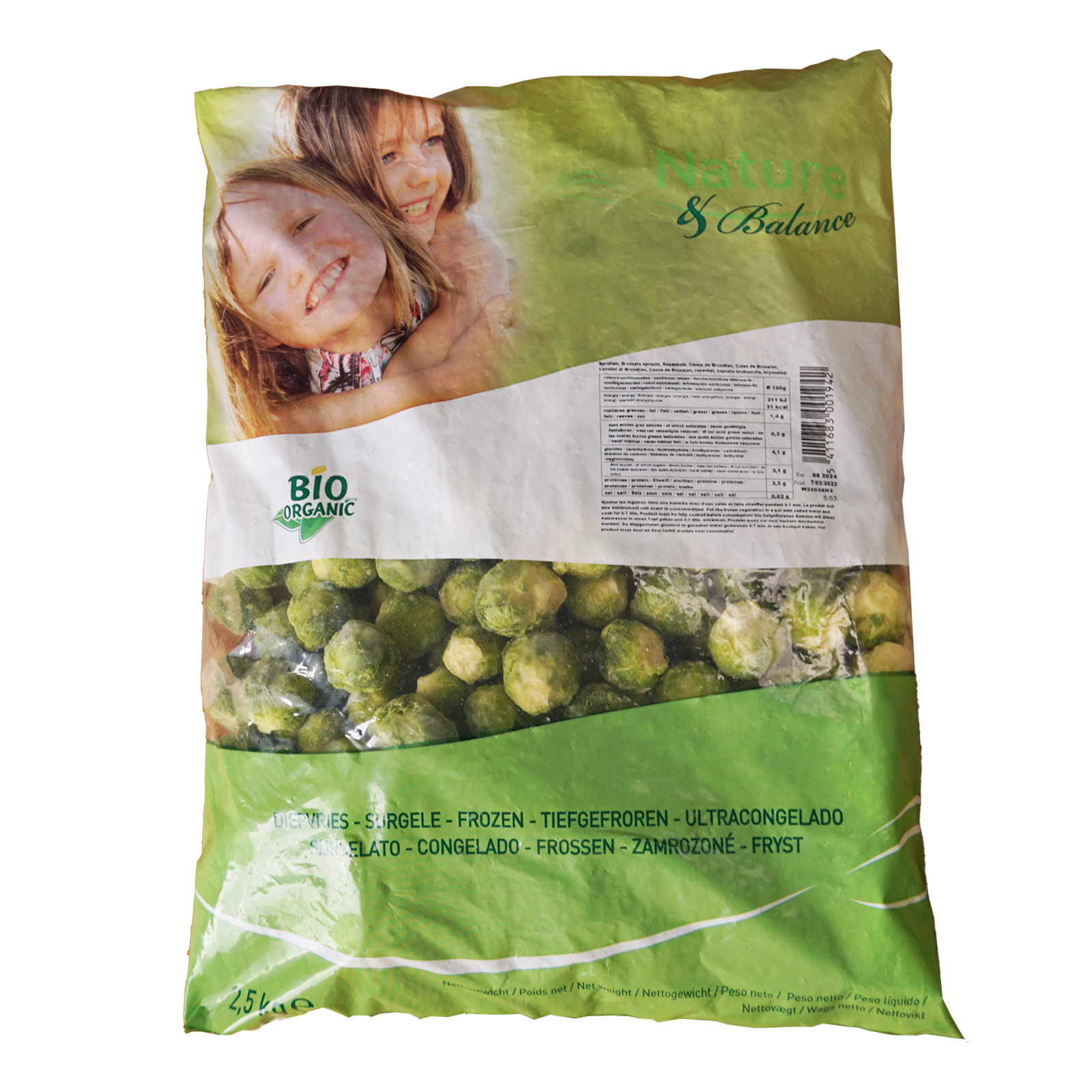 Certified Organic Frozen Brussels Sprouts from Belgium (2.5kg) - Horizon Farms