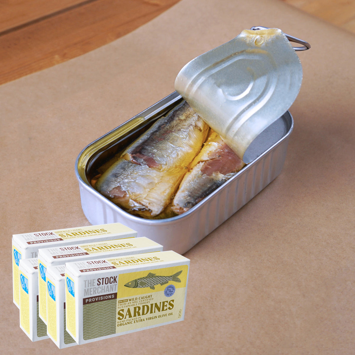MSC Certified BPA-Free Wild-Caught Canned Sardines in Extra Virgin Olive Oil (120g x 5) - Horizon Farms