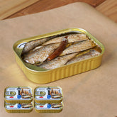 MSC Certified BPA-Free Wild-Caught Canned Smoked Sprats and Chilis in Oil (100g x 4) - Horizon Farms
