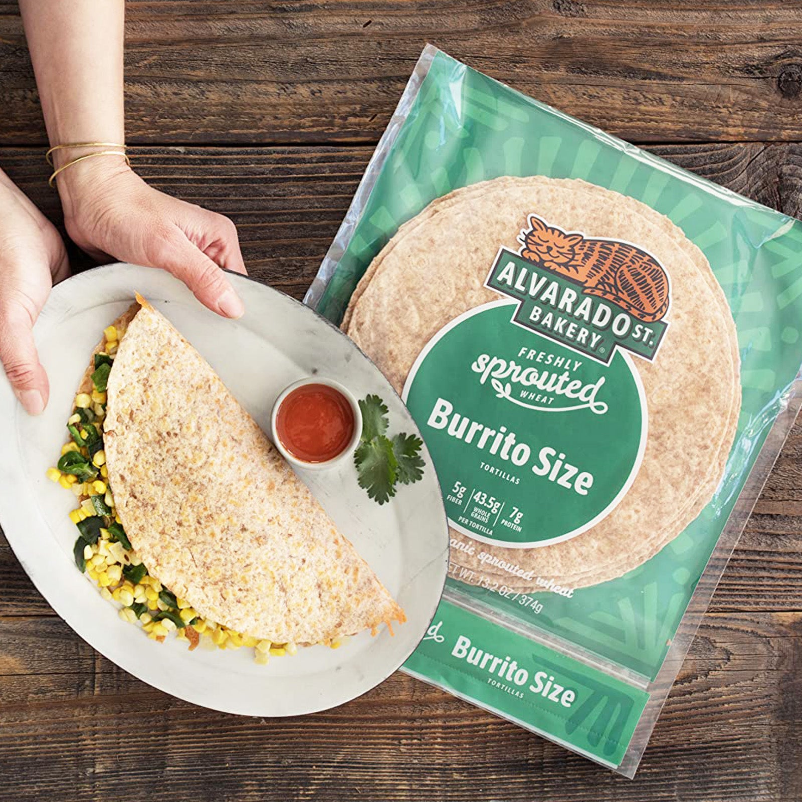 Frozen Freshly Sprouted Wheat Tortillas from California (6pc) - Horizon Farms