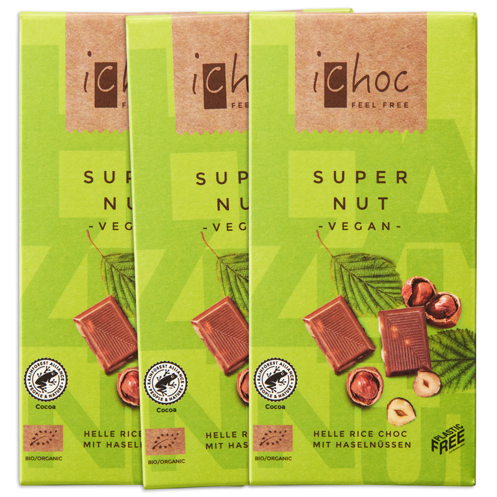 Certified Organic Dairy-Free Chocolate from Germany - Super Nut (3pc) - Horizon Farms
