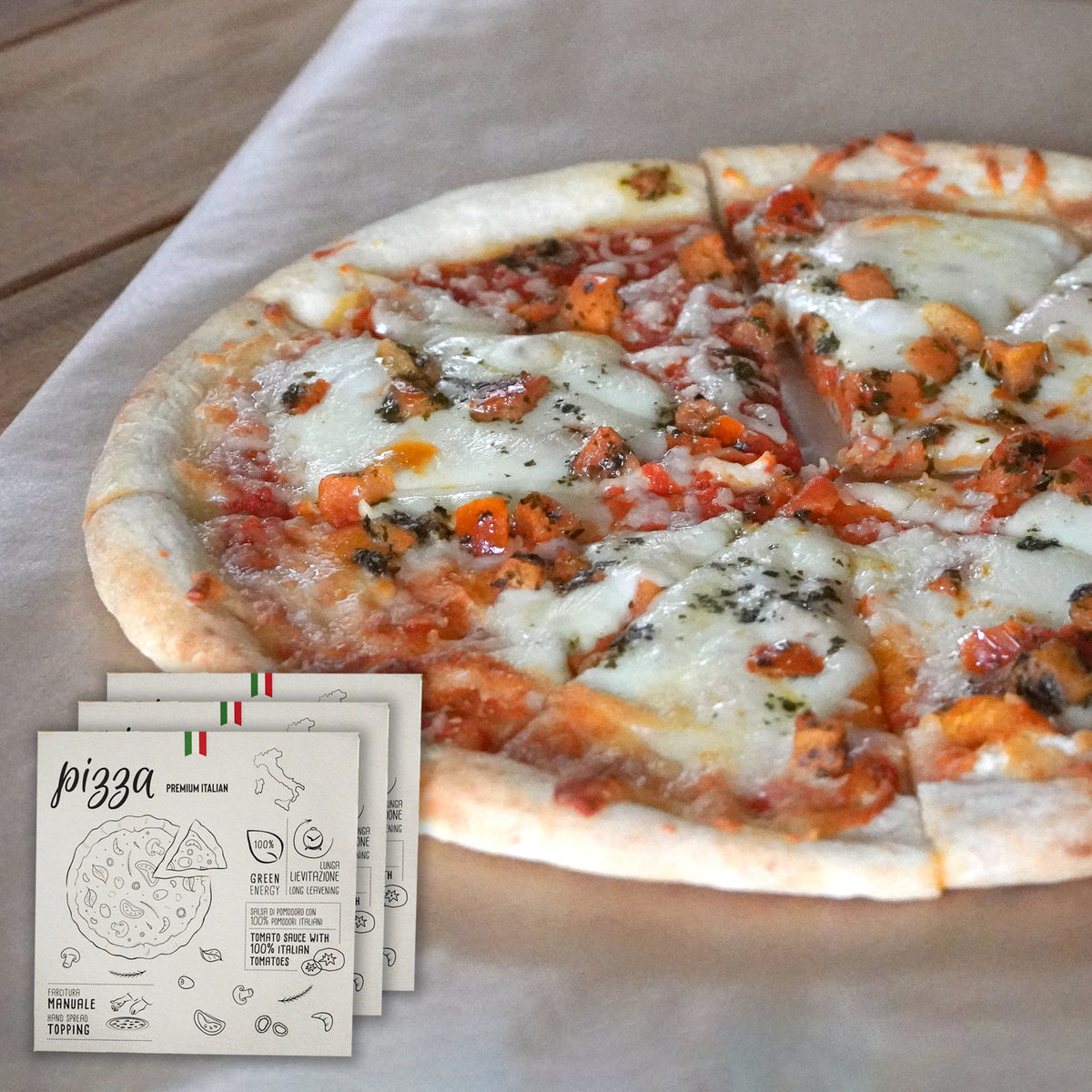 All-Natural Frozen Pizza Margherita from Italy (25cm x 3) - Horizon Farms