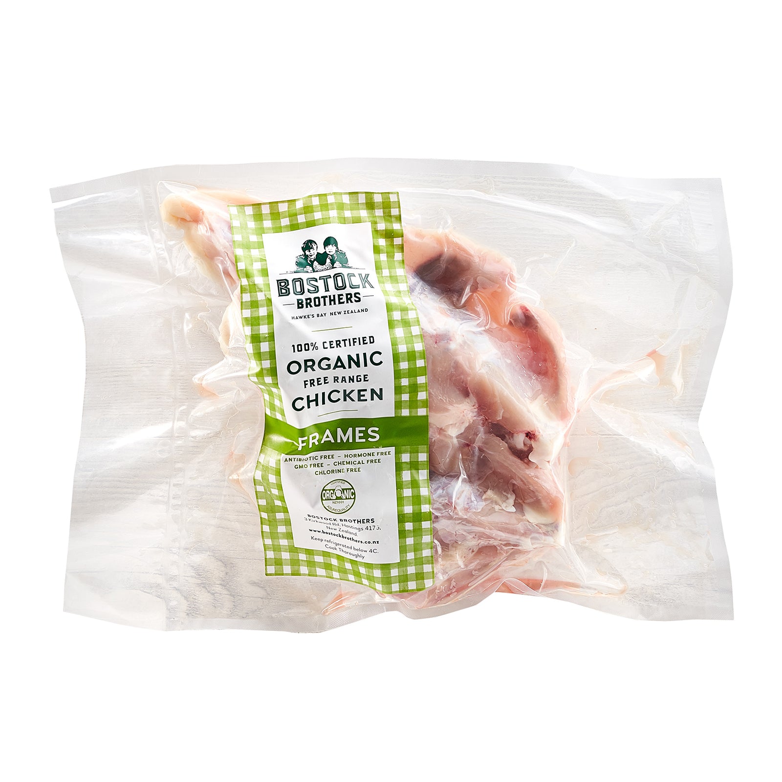 Certified Organic Free-Range Chicken Frames / Bones from New Zealand (500g) - Horizon Farms